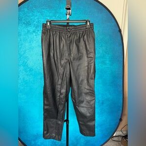 Madewell Leather Elastic Waist Pants